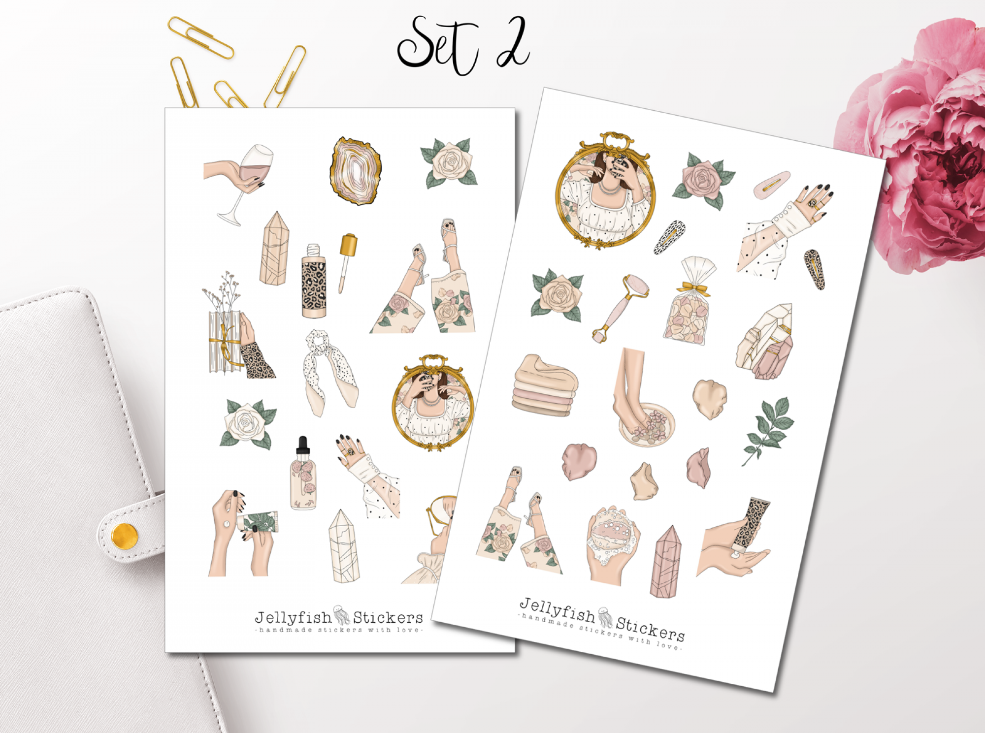 Mädchen Wellness Sticker Set